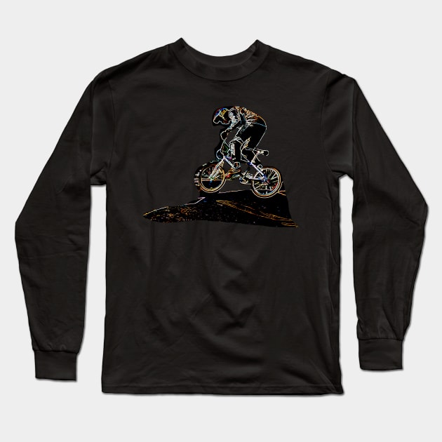 bmx Long Sleeve T-Shirt by rickylabellevie